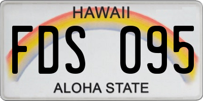 HI license plate FDS095