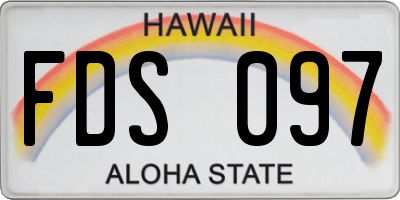 HI license plate FDS097