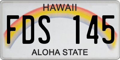 HI license plate FDS145