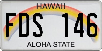 HI license plate FDS146
