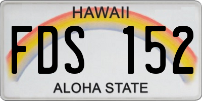 HI license plate FDS152