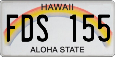 HI license plate FDS155