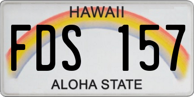 HI license plate FDS157