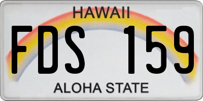 HI license plate FDS159