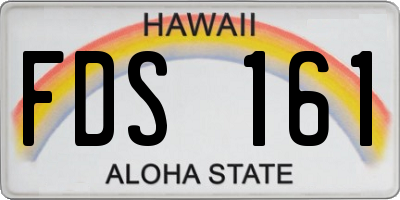 HI license plate FDS161