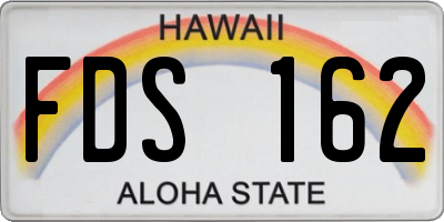 HI license plate FDS162