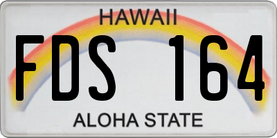 HI license plate FDS164