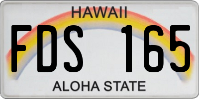 HI license plate FDS165