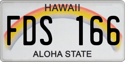 HI license plate FDS166