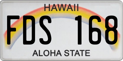 HI license plate FDS168