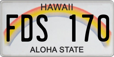 HI license plate FDS170