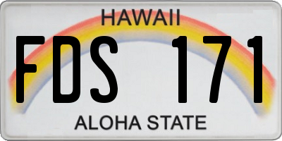 HI license plate FDS171
