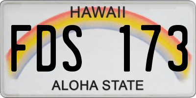 HI license plate FDS173