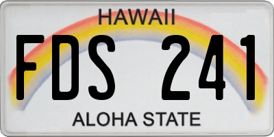 HI license plate FDS241