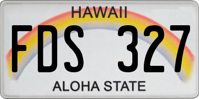 HI license plate FDS327