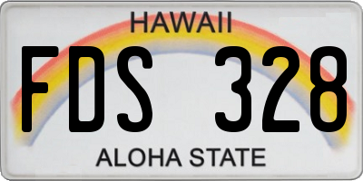 HI license plate FDS328