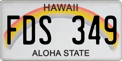 HI license plate FDS349