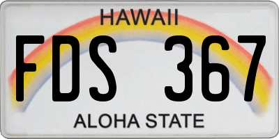 HI license plate FDS367