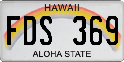 HI license plate FDS369