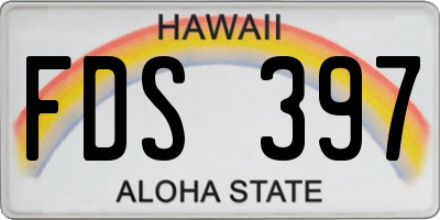 HI license plate FDS397