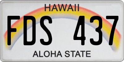 HI license plate FDS437