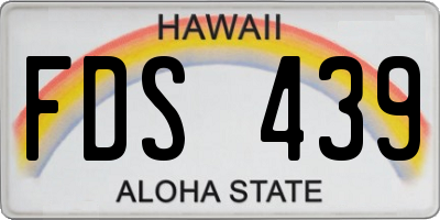HI license plate FDS439