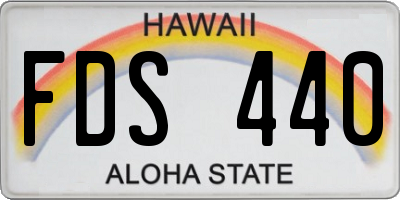 HI license plate FDS440