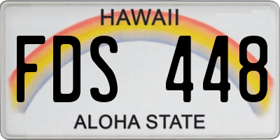HI license plate FDS448