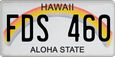 HI license plate FDS460