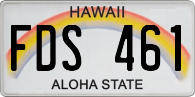 HI license plate FDS461