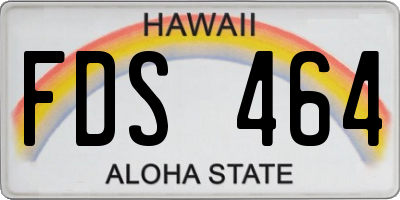 HI license plate FDS464