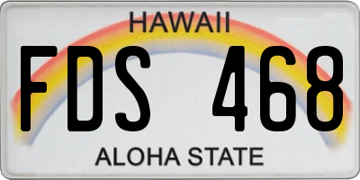 HI license plate FDS468