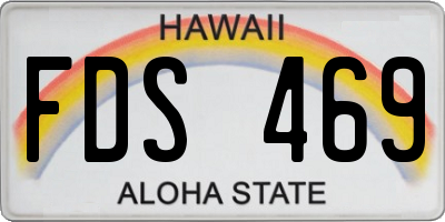 HI license plate FDS469