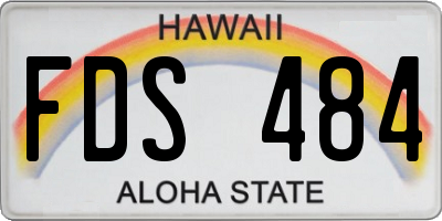 HI license plate FDS484