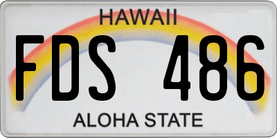 HI license plate FDS486