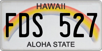 HI license plate FDS527