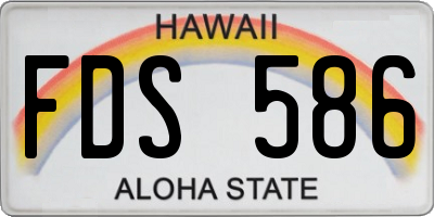 HI license plate FDS586