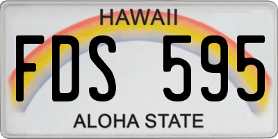 HI license plate FDS595