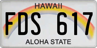 HI license plate FDS617