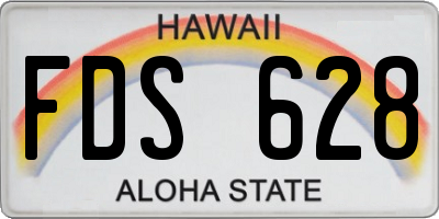 HI license plate FDS628
