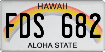 HI license plate FDS682