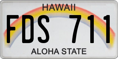 HI license plate FDS711