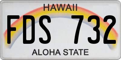 HI license plate FDS732