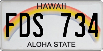 HI license plate FDS734