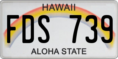 HI license plate FDS739
