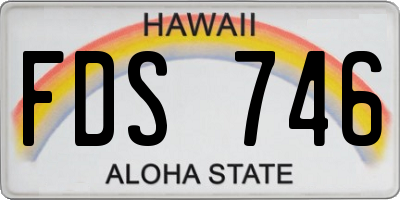 HI license plate FDS746