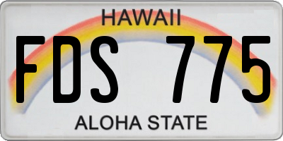HI license plate FDS775