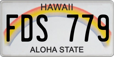 HI license plate FDS779