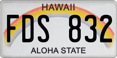 HI license plate FDS832