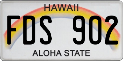 HI license plate FDS902